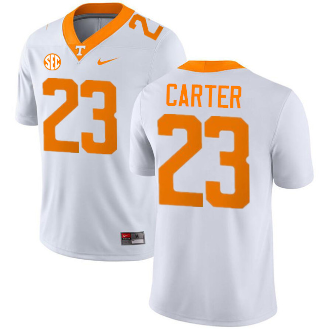 #23 Boo Carter UT Vols Jerseys,Tennessee Volunteers College Football Jerseys Stitched-White